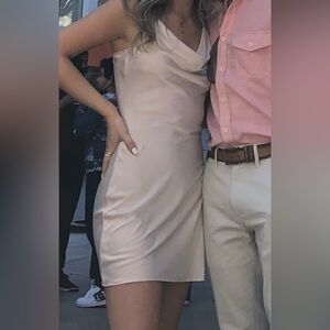 Nasty Gal Pale Blush Slip Dress